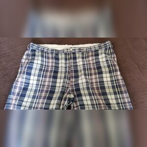 Vintage Mens Polo Shorts - Plaid